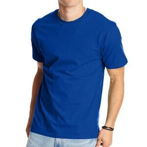 New 3XL Hanes Beefy Tee Deep Royal Blue Short Sleeve T Shirt Cotton Comfort Fit